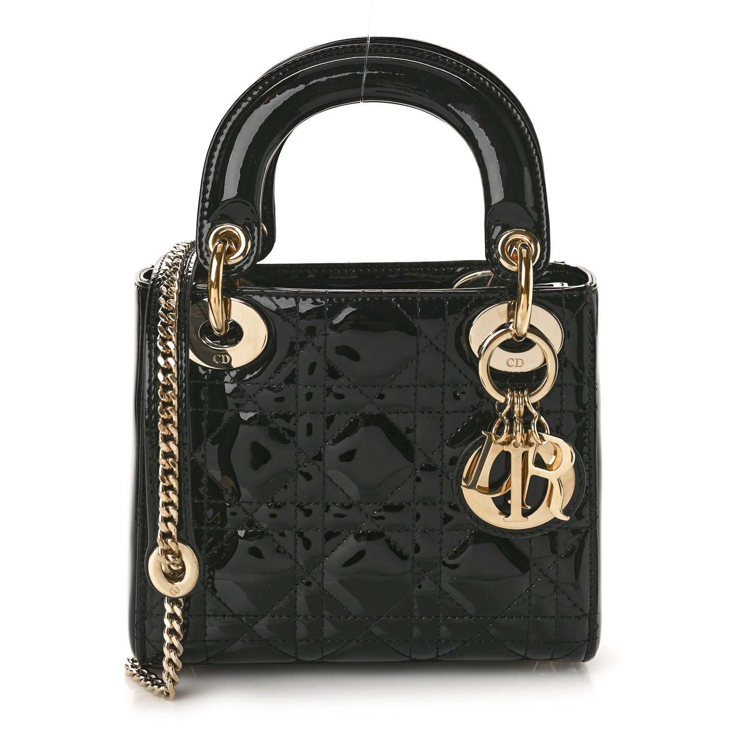 Christian Dior Patent Cannage Mini Lady Dior Black 1 of 9