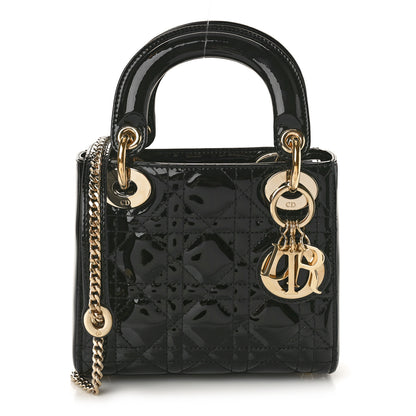 Christian Dior Patent Cannage Mini Lady Dior Black 1 of 9