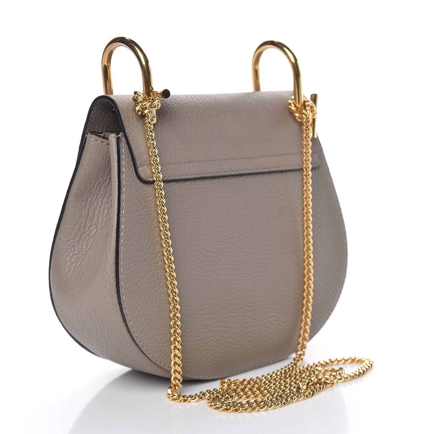 Chloe Grained Lambskin Mini Drew Shoulder Bag Motty Grey 3 of 10