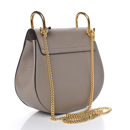 Chloe Grained Lambskin Mini Drew Shoulder Bag Motty Grey 3 of 10