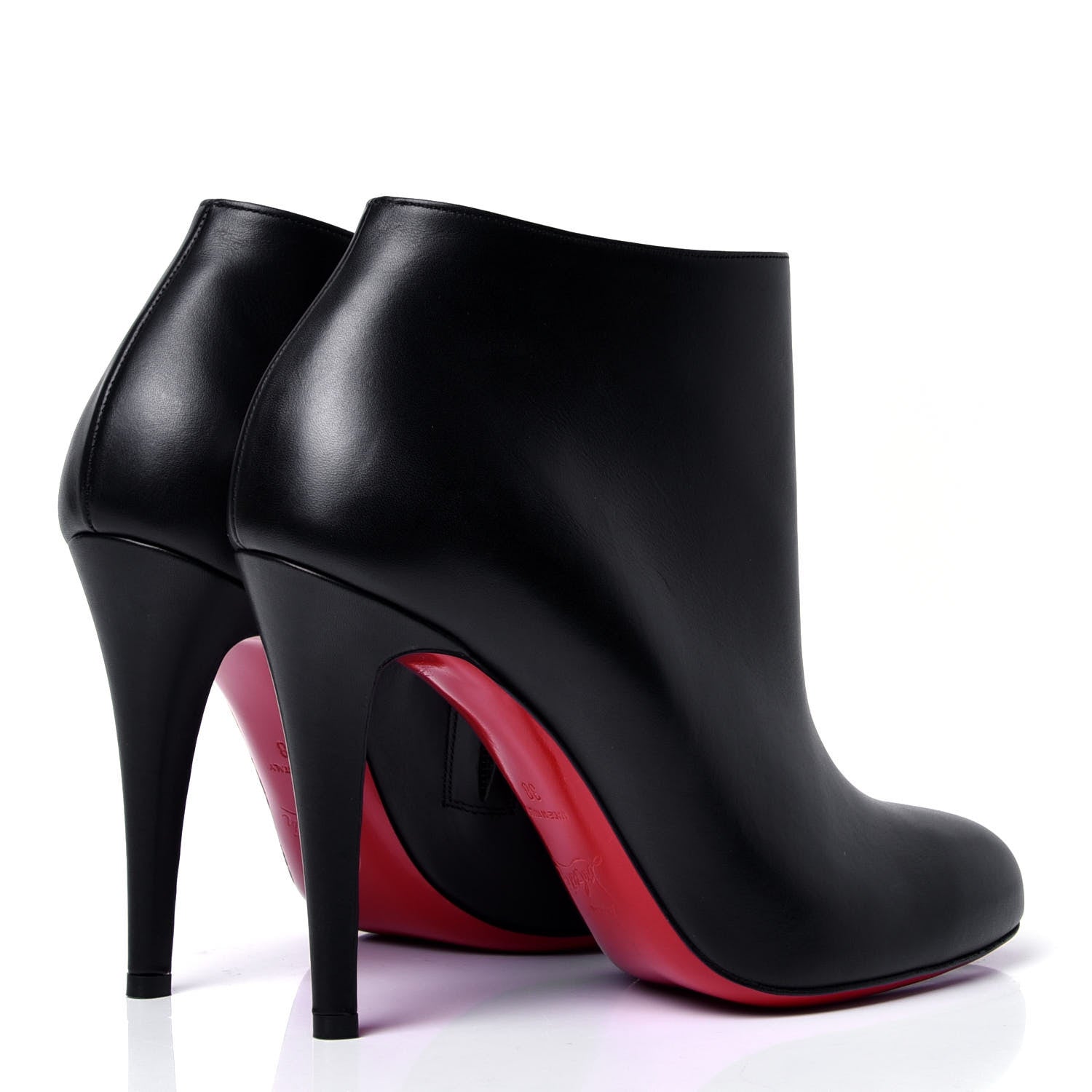 Christian Louboutin Calfskin Belle 100 Ankle Boots 38 Black 3 of 6