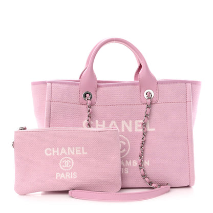 Chanel Mixed Fibers Small Deauville Tote Pink 1 of 11
