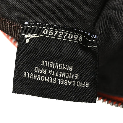 Fendi Cotton Canvas Vitello Grace Light Logo Pouch Orange 7 of 7