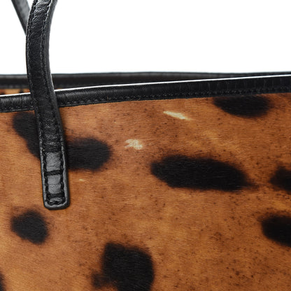 Fendi Calf Hair Leopard Print Medium Roll Tote Brown 17 of 19