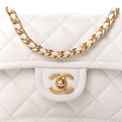 Chanel Caviar Quilted Mini Sweet Classic Flap White 10 of 10
