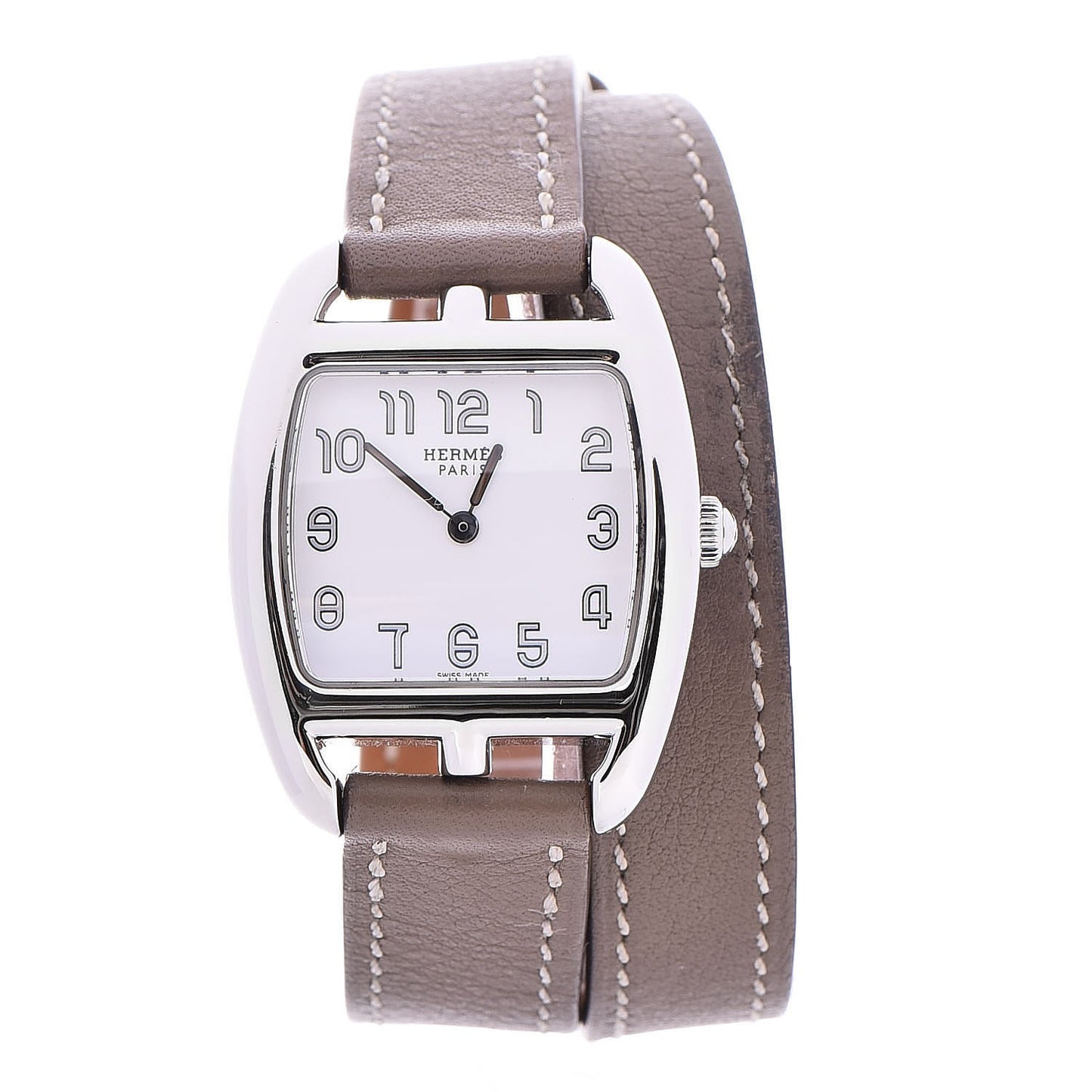 Stainless Steel Swift 26mm Cape Cod Tonneau Double Tour Quartz Watch Etoupe
