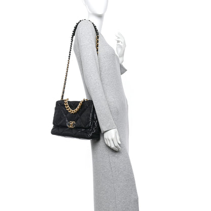Chanel Lambskin Quilted Large Chanel 19 Flap Black 2 of 13