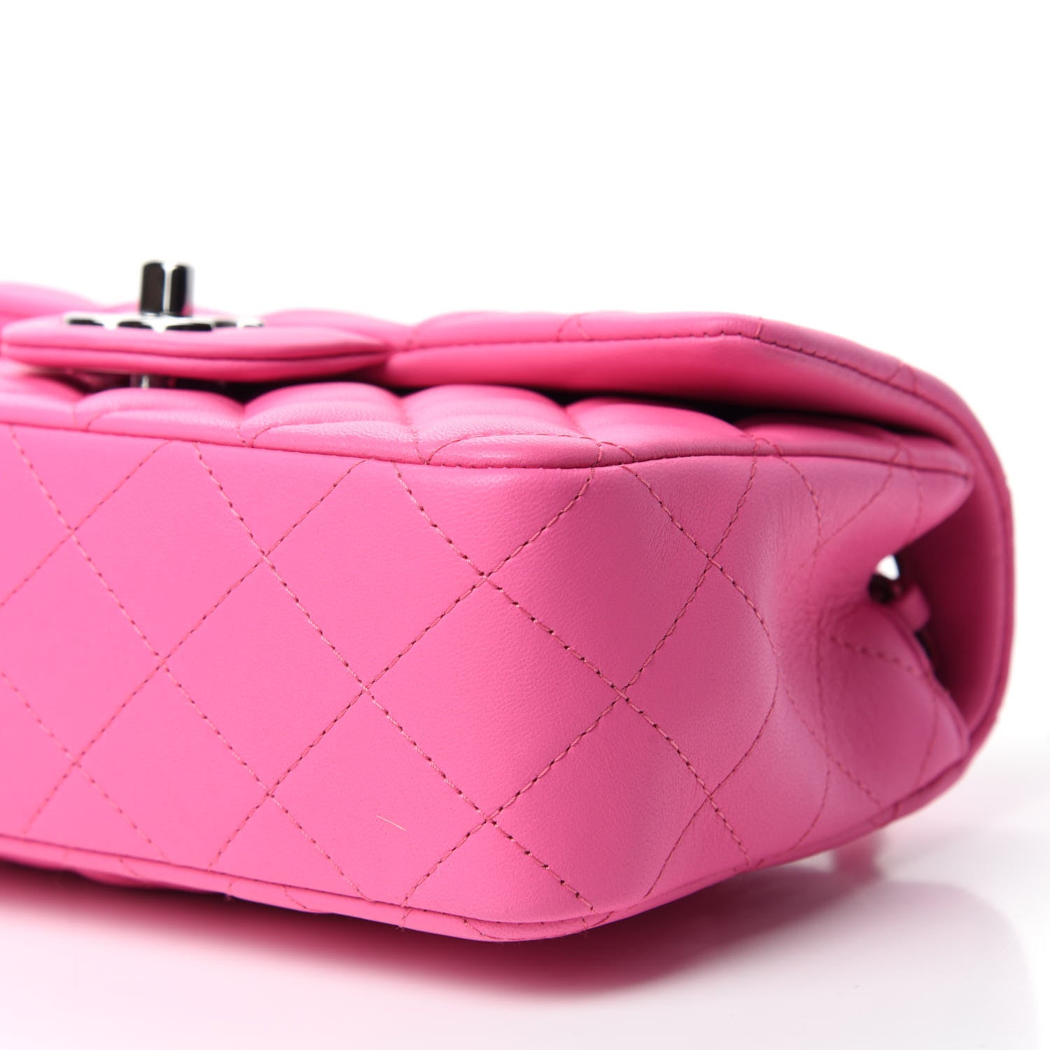 Chanel Lambskin Quilted Mini Rectangular Flap Pink 7 of 11