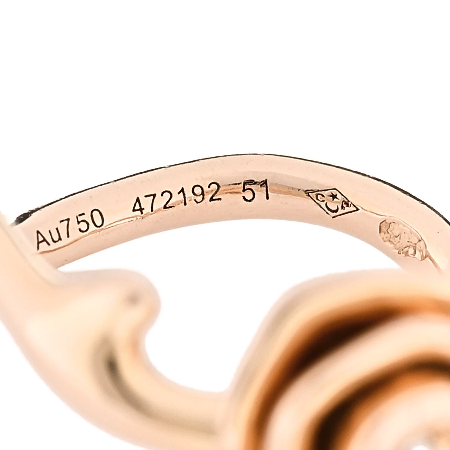 Christian Dior 18K Rose Gold Diamond Small Rose Couture Ring  51 5.75 4 of 5