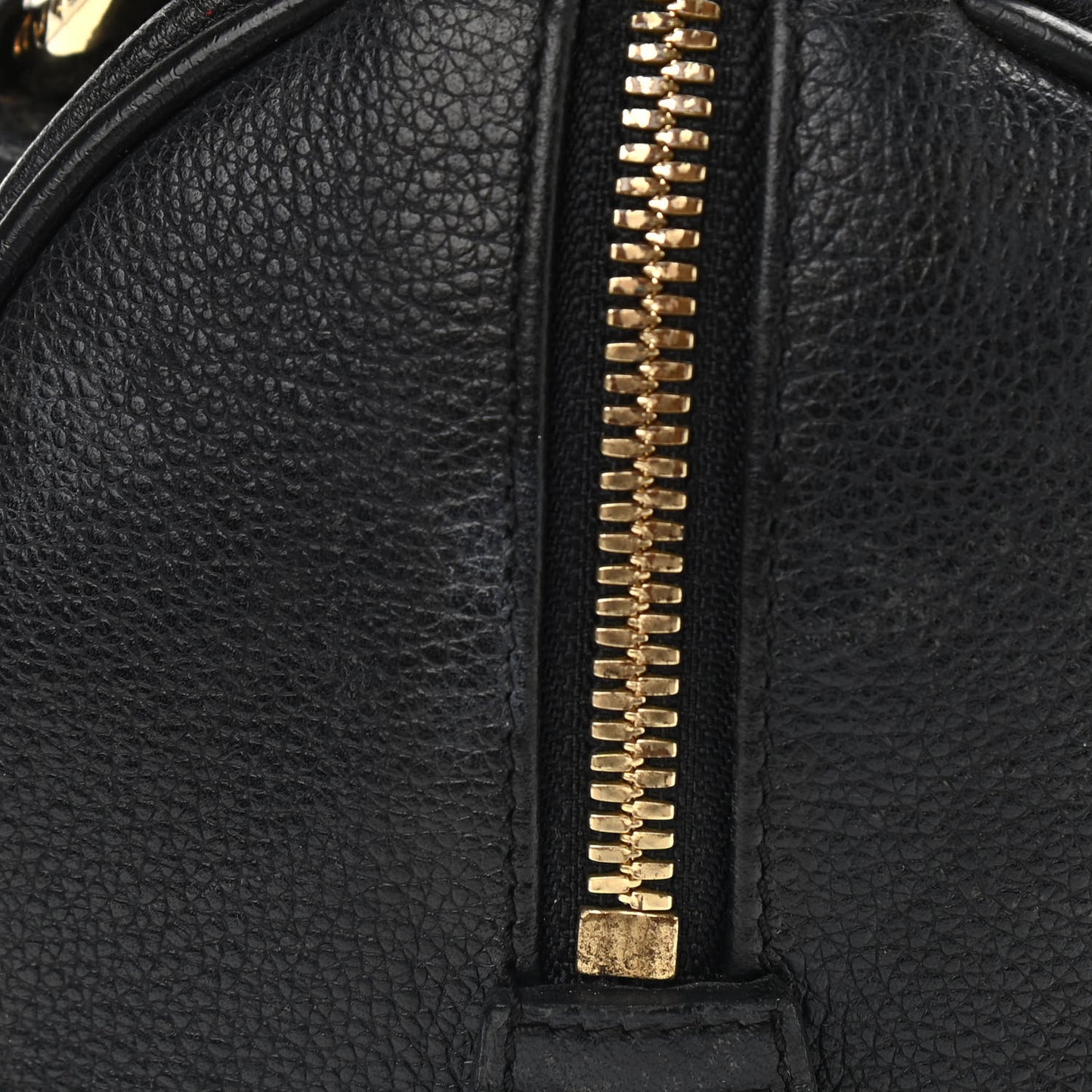 Grained Calfskin Studded Boston Bag Black