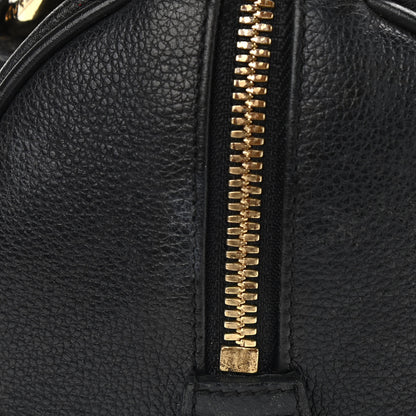 MCM Grained Calfskin Studded Boston Bag Black 11 of 11