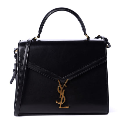 Saint Laurent Smooth Calfskin Medium Classic Monogram Cassandra Top Handle Black Rouge Legion 1 of 13