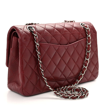 Chanel Caviar Quilted Medium Double Flap Dark Red 3 of 10