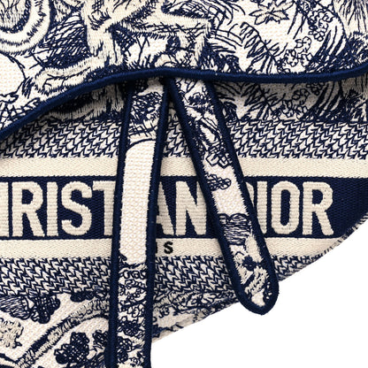Christian Dior Canvas Embroidered Toile de Jouy Saddle Bag Blue 8 of 14