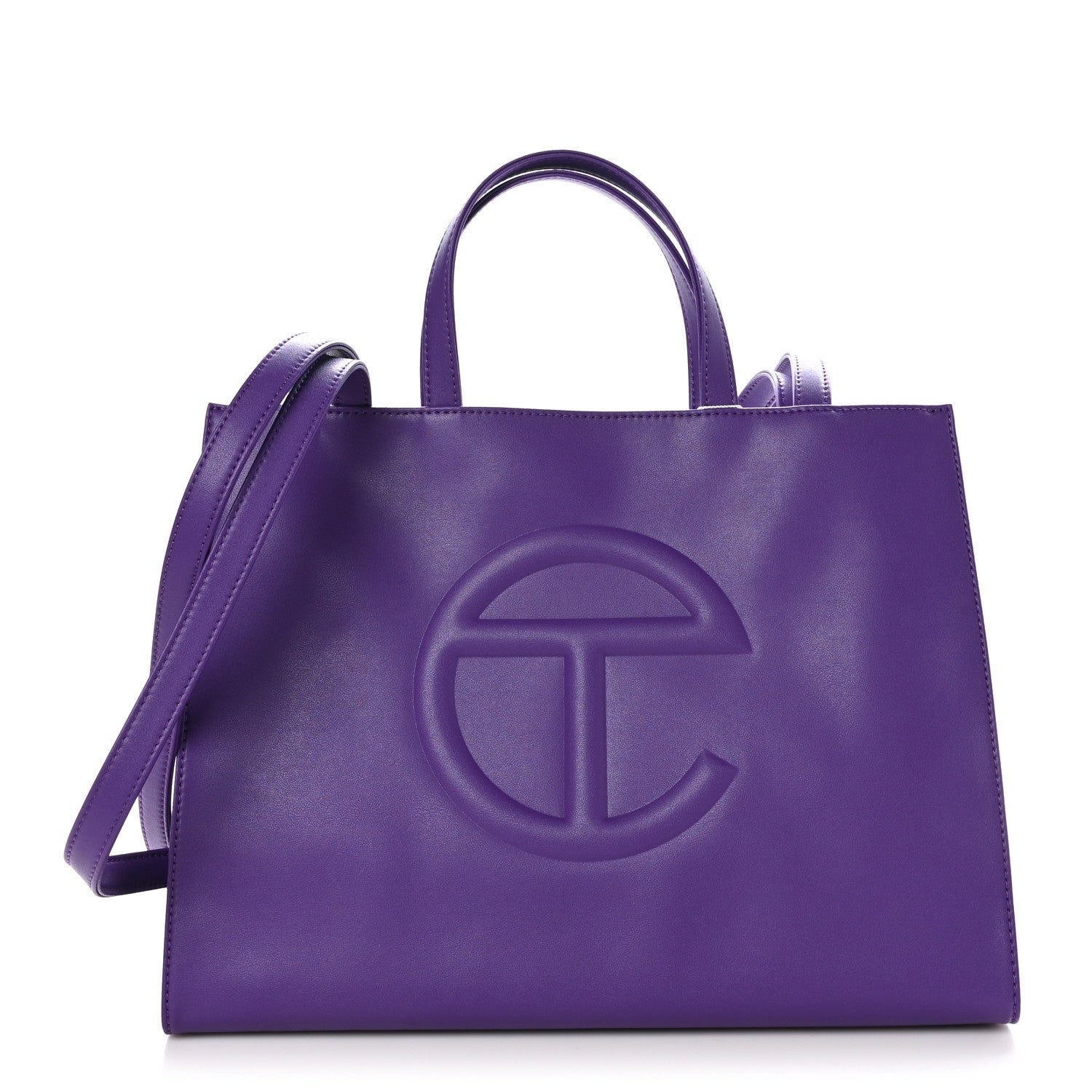 Telfar Vegan Leather Medium Shopping Bag Grape 1 of 9