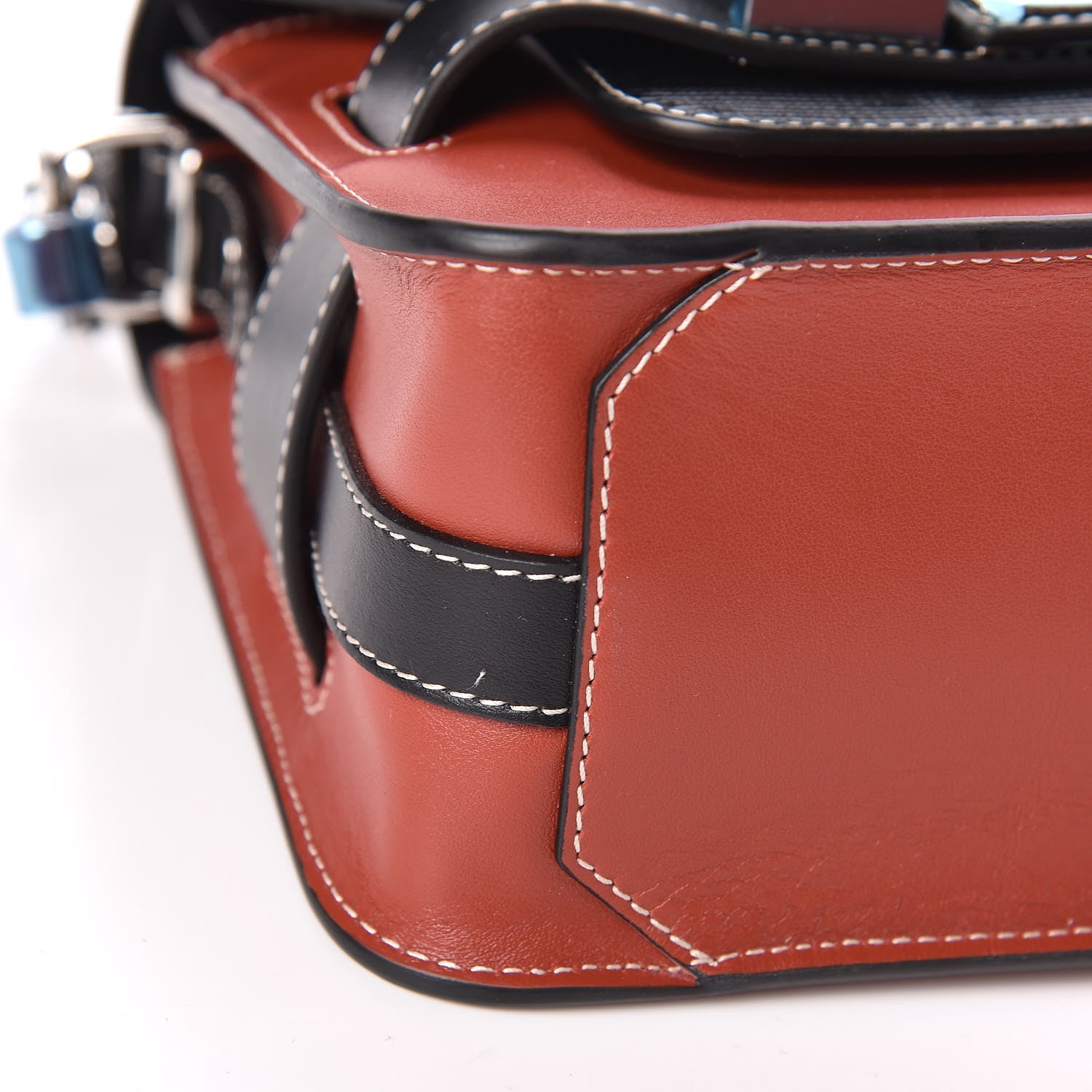 Proenza Schouler Mixed Calfskin Mini PS11 Classic Shoulder Bag Black Rust 5 of 9