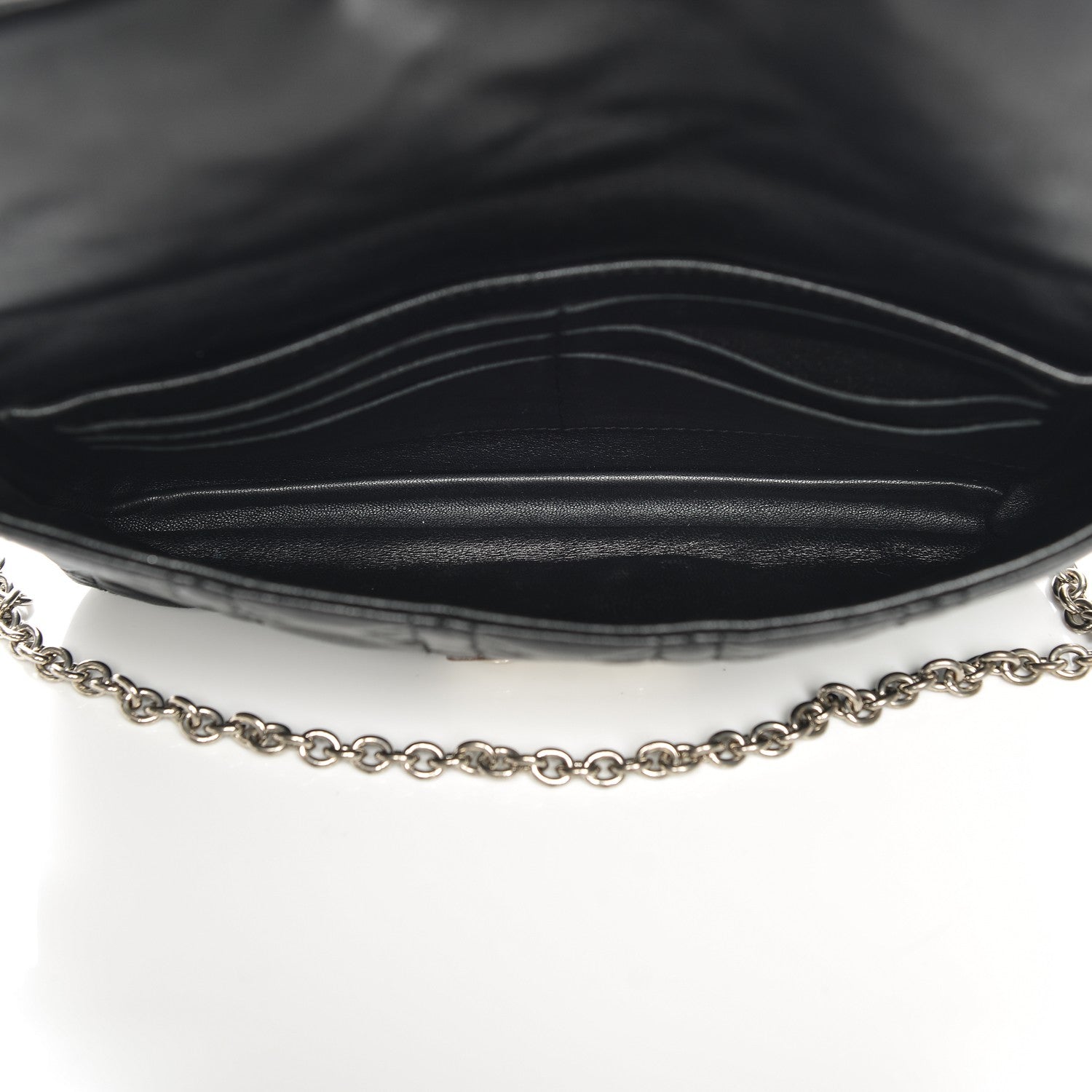 Christian Dior Lambskin Cannage New Lock Pouch Black 5 of 6