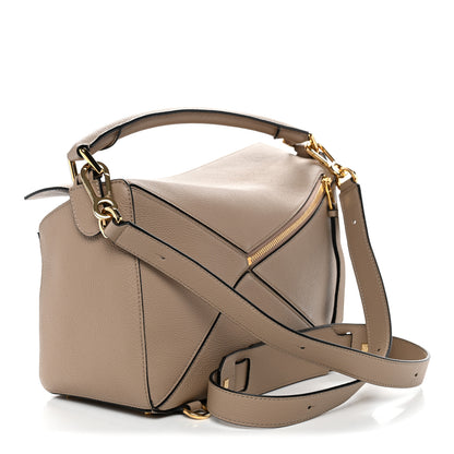 Loewe Grained Calfskin Medium Puzzle Bag Sand 3 of 10