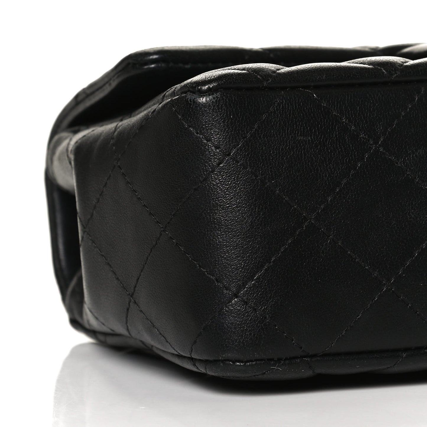 Lambskin Quilted Mini Rectangular Flap Black