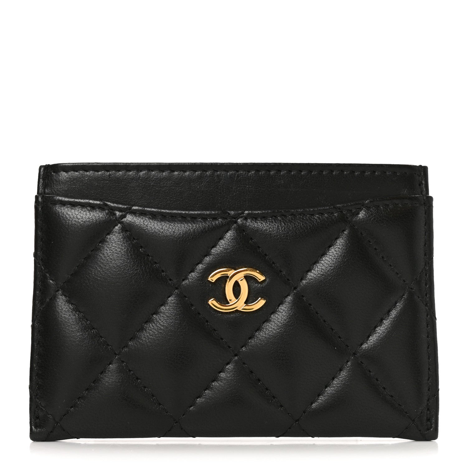Chanel Lambskin Quilted Card Holder Black 1 of 9