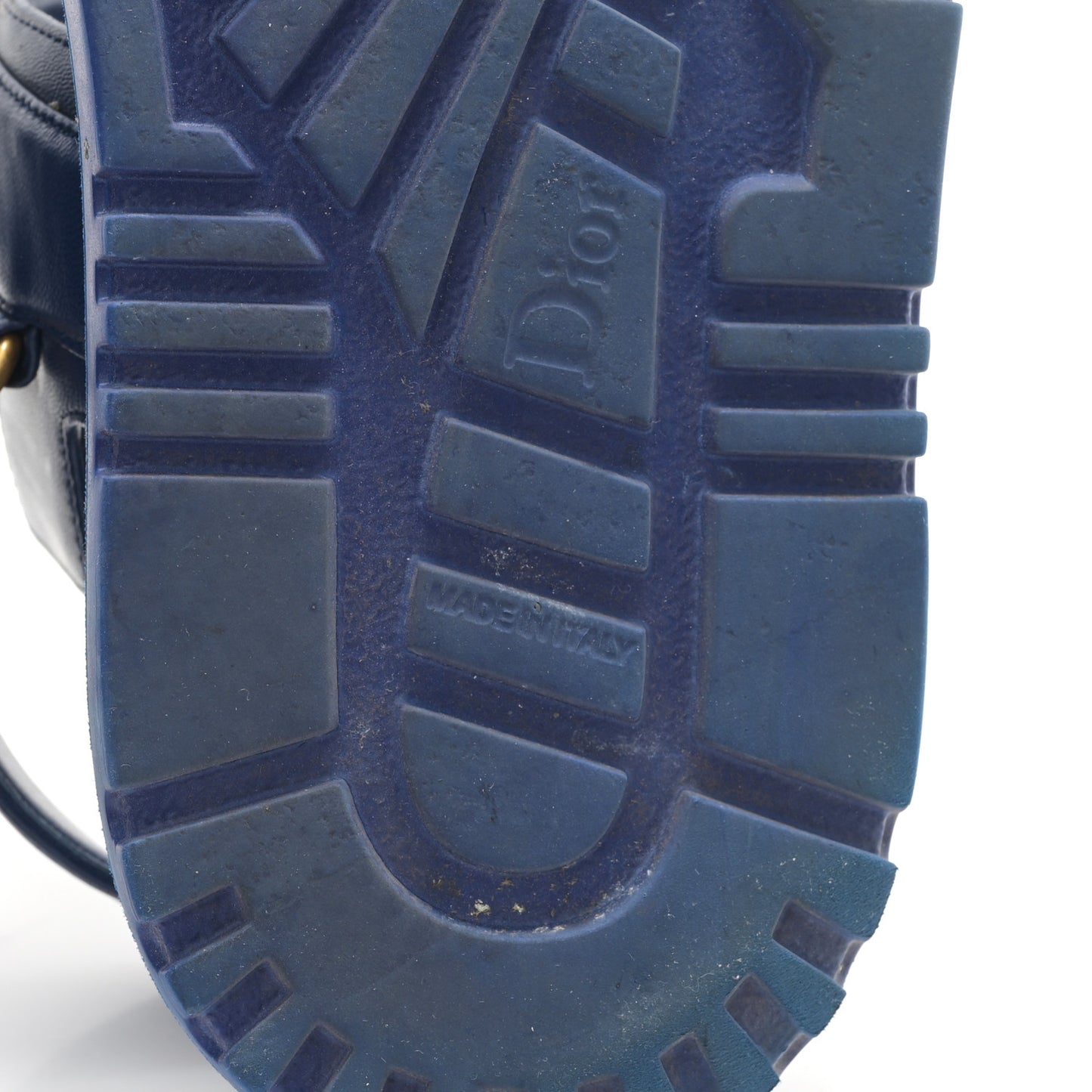 Lambskin Dioract 10mm Sandals 39 Deep Blue