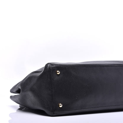 Chanel Calfskin Cerf Executive Shopper Tote Black 8 of 10
