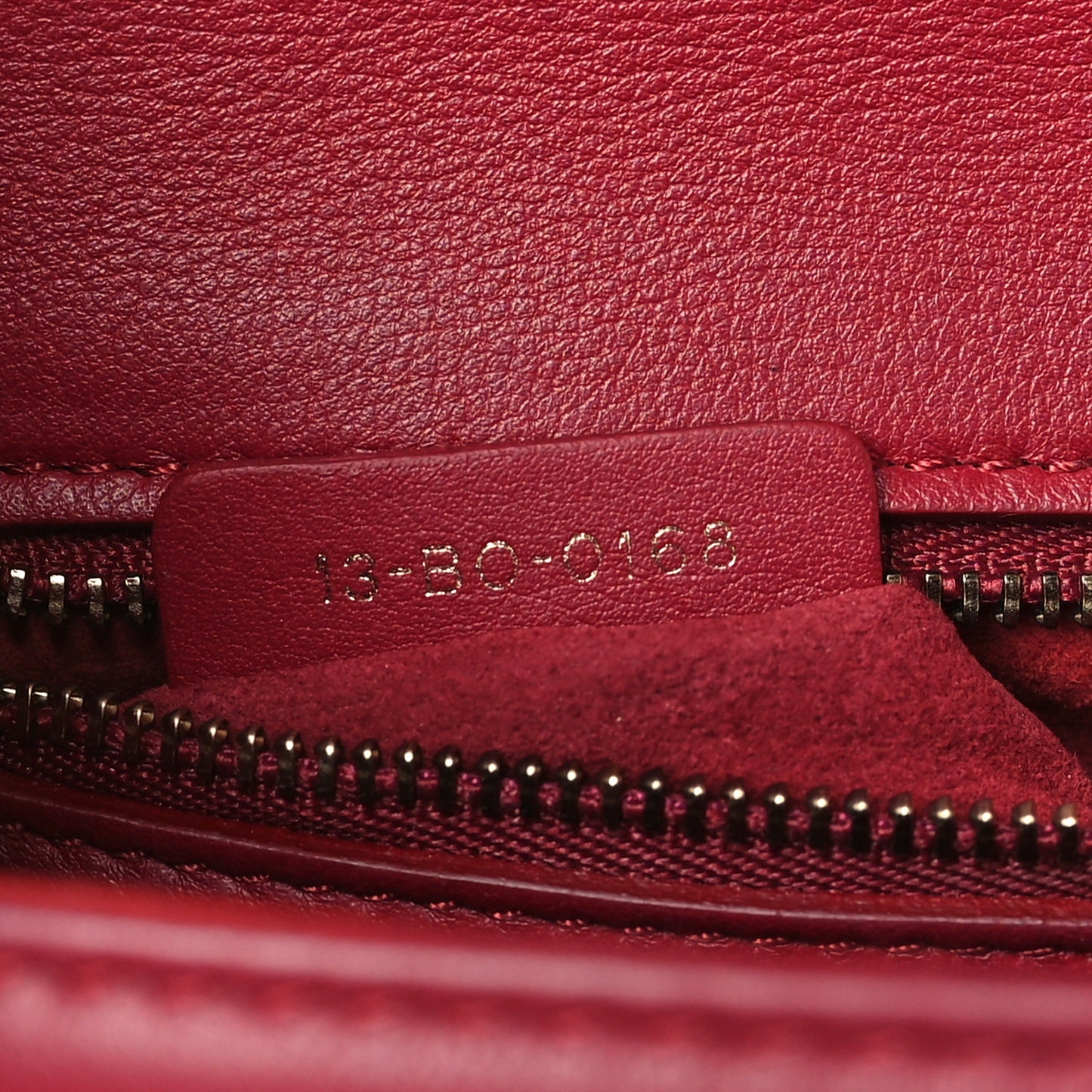 Calfskin Studded Small Diorama Flap Bag Burgundy