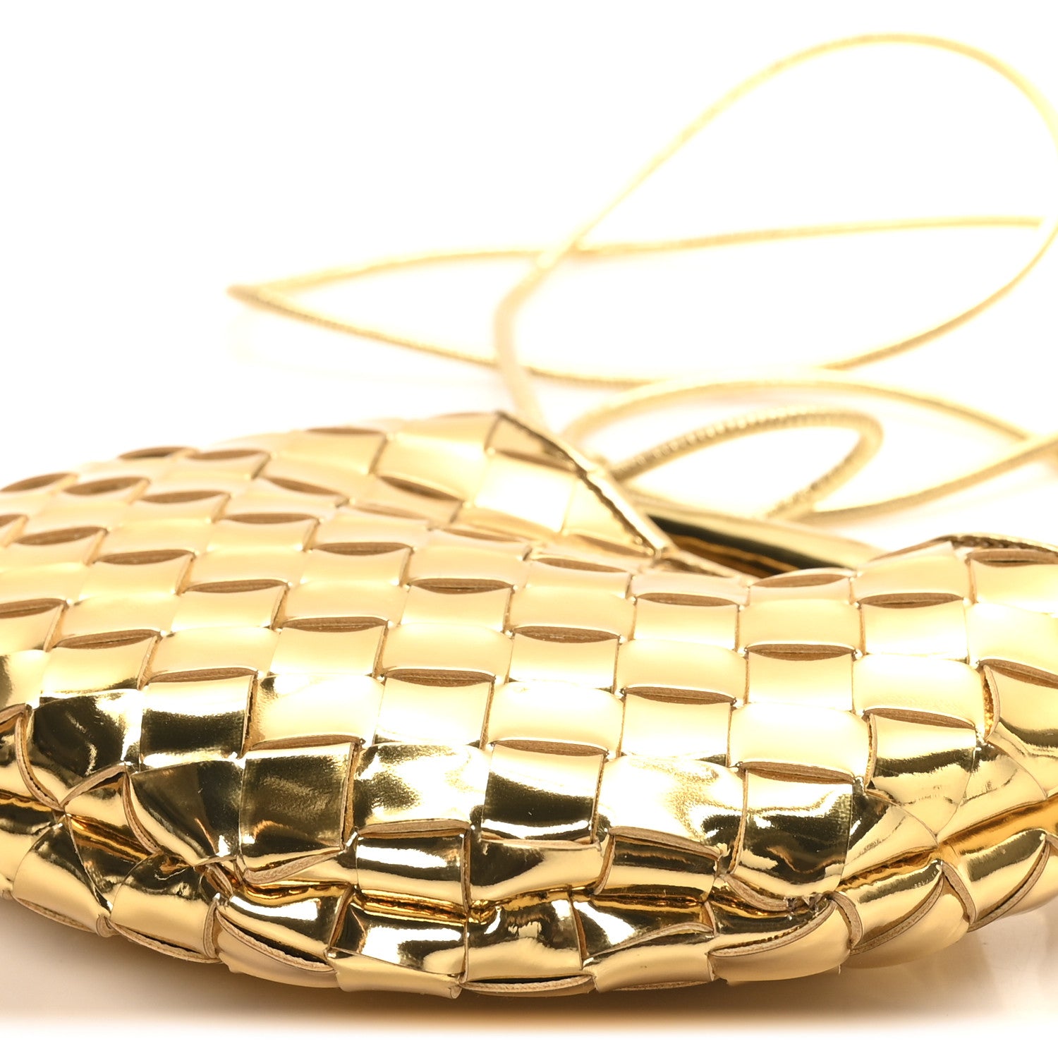 Bottega Veneta Mirror Laminated Nappa Intrecciato Mini Sardine Bag Gold 10 of 10