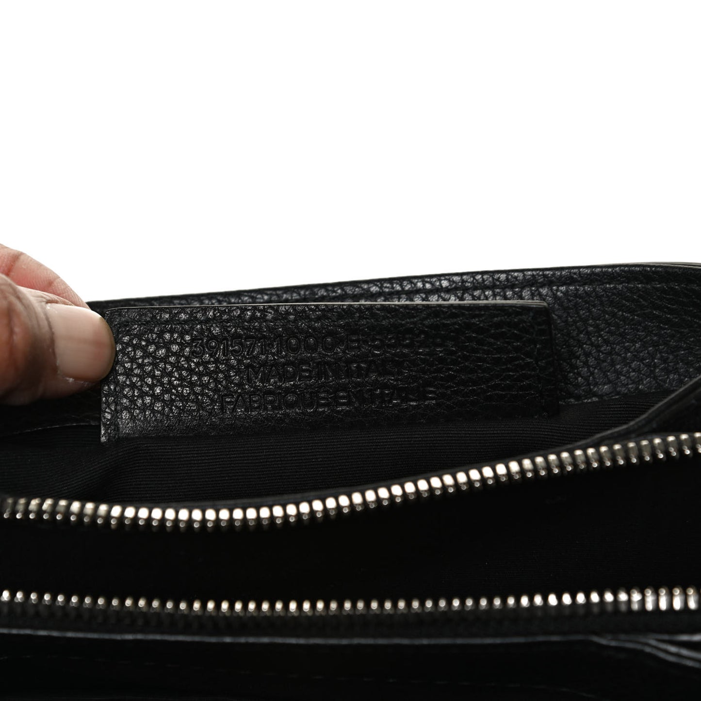 Grained Calfskin Le Dix Mini Soft Cartable Crossbody Black