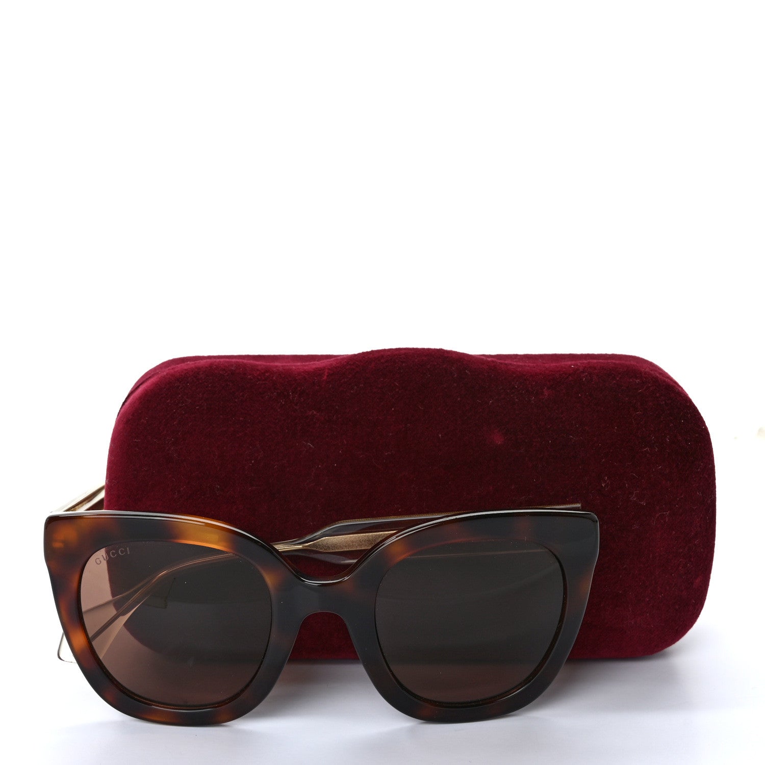 Gucci Acetate Crystal Square Sunglasses GG0564S Tortoise 8 of 8