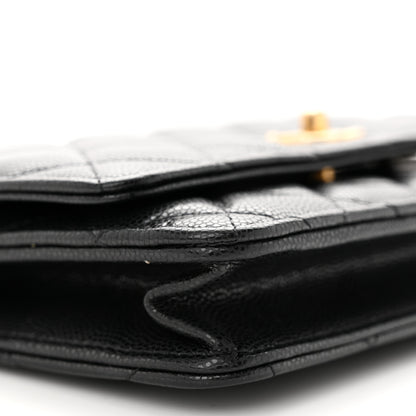 Chanel Caviar Quilted Twist Your Buttons Wallet On Chain WOC Black 10 of 13
