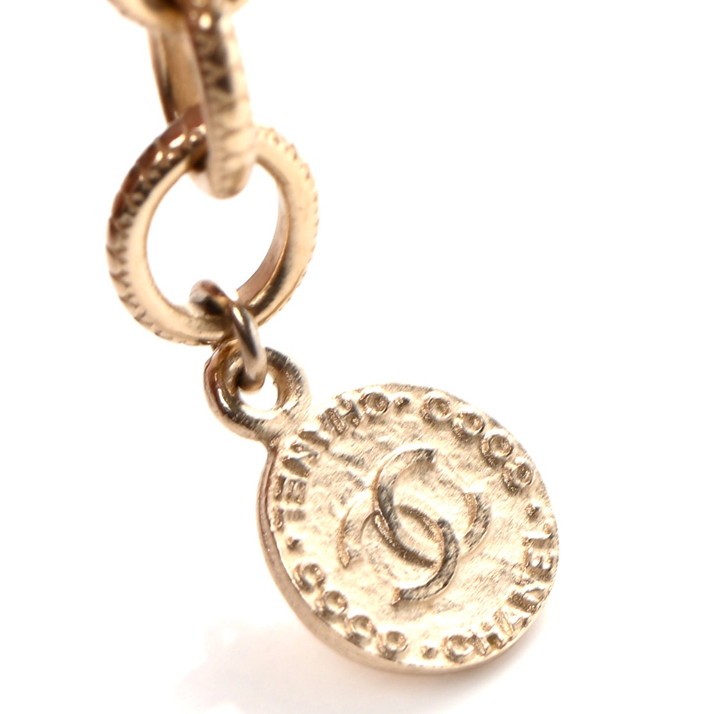 Pearl CC 100th Anniversary Necklace Light Gold