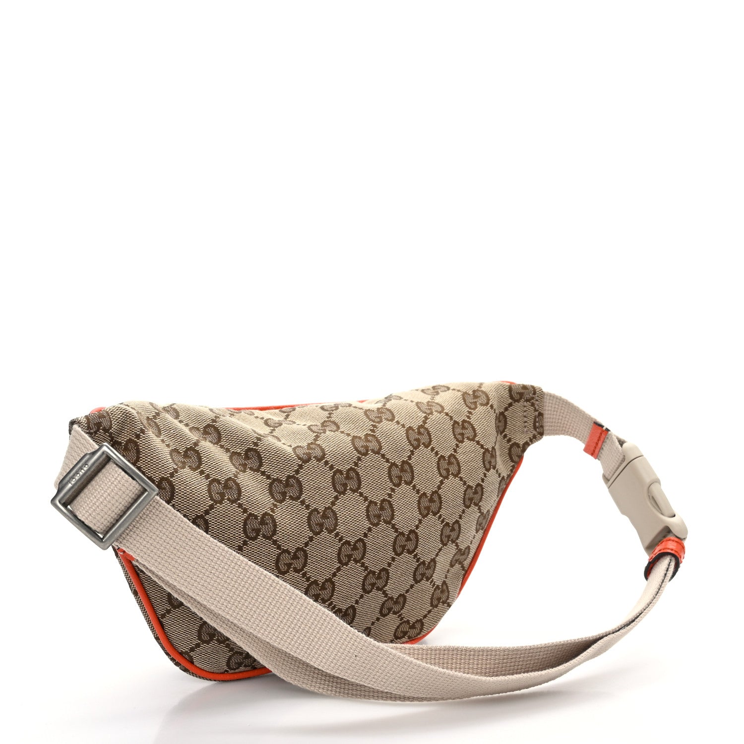 Gucci X THE NORTH FACE Monogram Textured Dollar Calfskin Embroidered Belt Bag Beige Ebony Mystic White Deep Orange 3 of 10