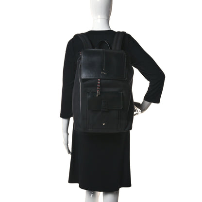 Christian Dior Calfskin Nylon Motion Backpack Black 2 of 15
