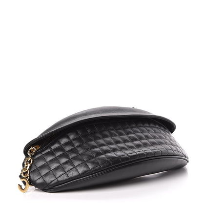 Celine Calfskin Quilted C Charm Belt Bag Black 4 of 10