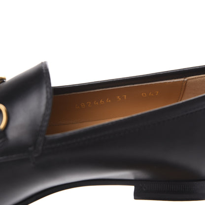 Gucci Calfskin Womens Jordaan Loafers 37 Black 7 of 9