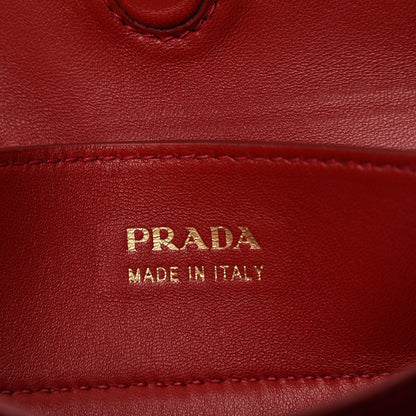 Prada Saffiano Cuir Medium Double Bag Black Fuoco 7 of 9