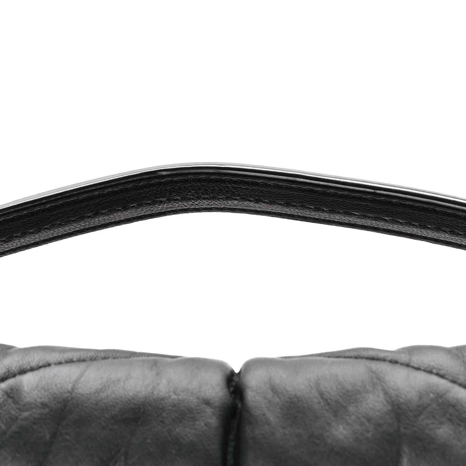 Saint Laurent Lambskin Quilted Monogram Monochrome Medium Loulou Puffer Chain Satchel Black 12 of 12