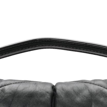 Saint Laurent Lambskin Quilted Monogram Monochrome Medium Loulou Puffer Chain Satchel Black 12 of 12