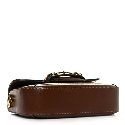 Gucci GG Supreme Monogram Web Mini Horsebit 1955 Shoulder Bag Beige Brown Sugar 4 of 13