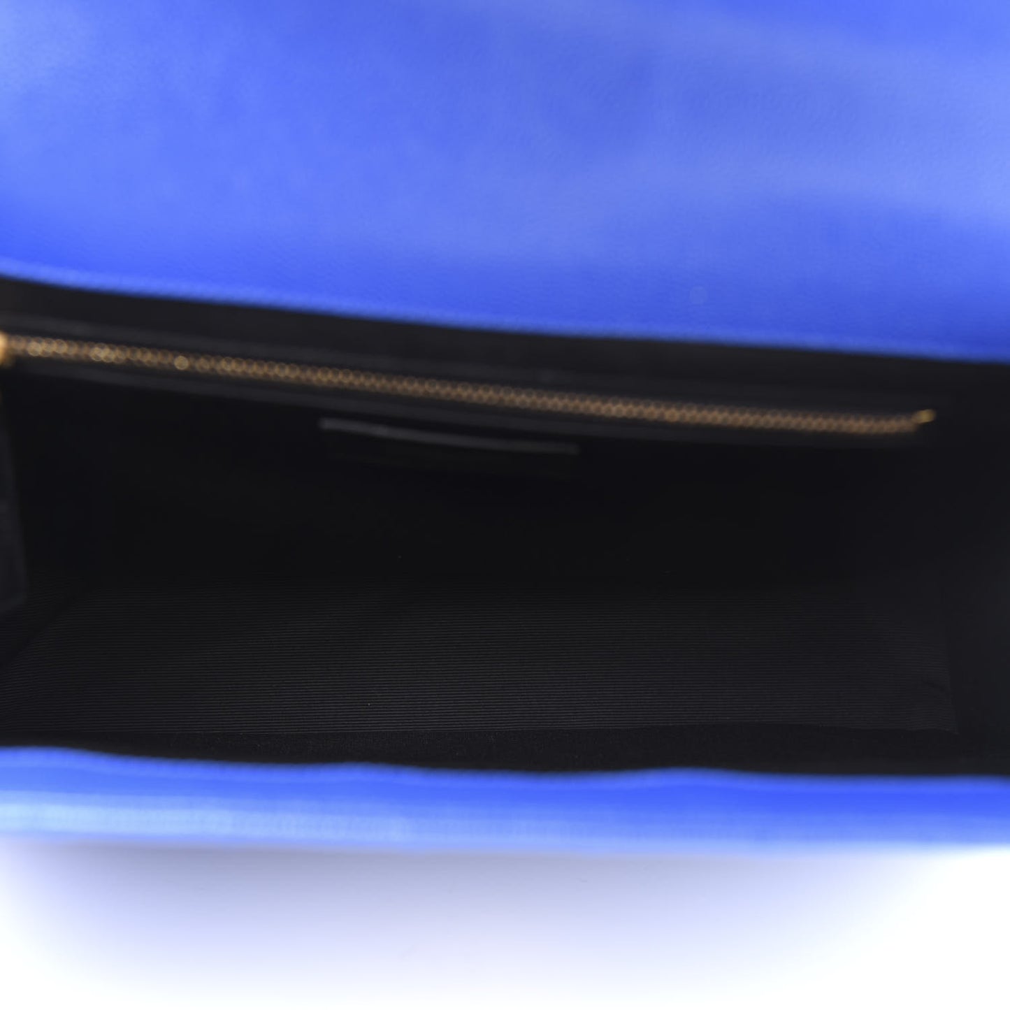 Grain De Poudre Matelasse Chevron Large Monogram Satchel Blue Majorelle
