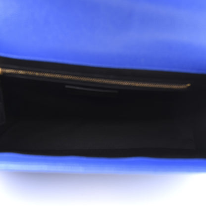 Saint Laurent Grain De Poudre Matelasse Chevron Large Monogram Satchel Blue Majorelle 5 of 11
