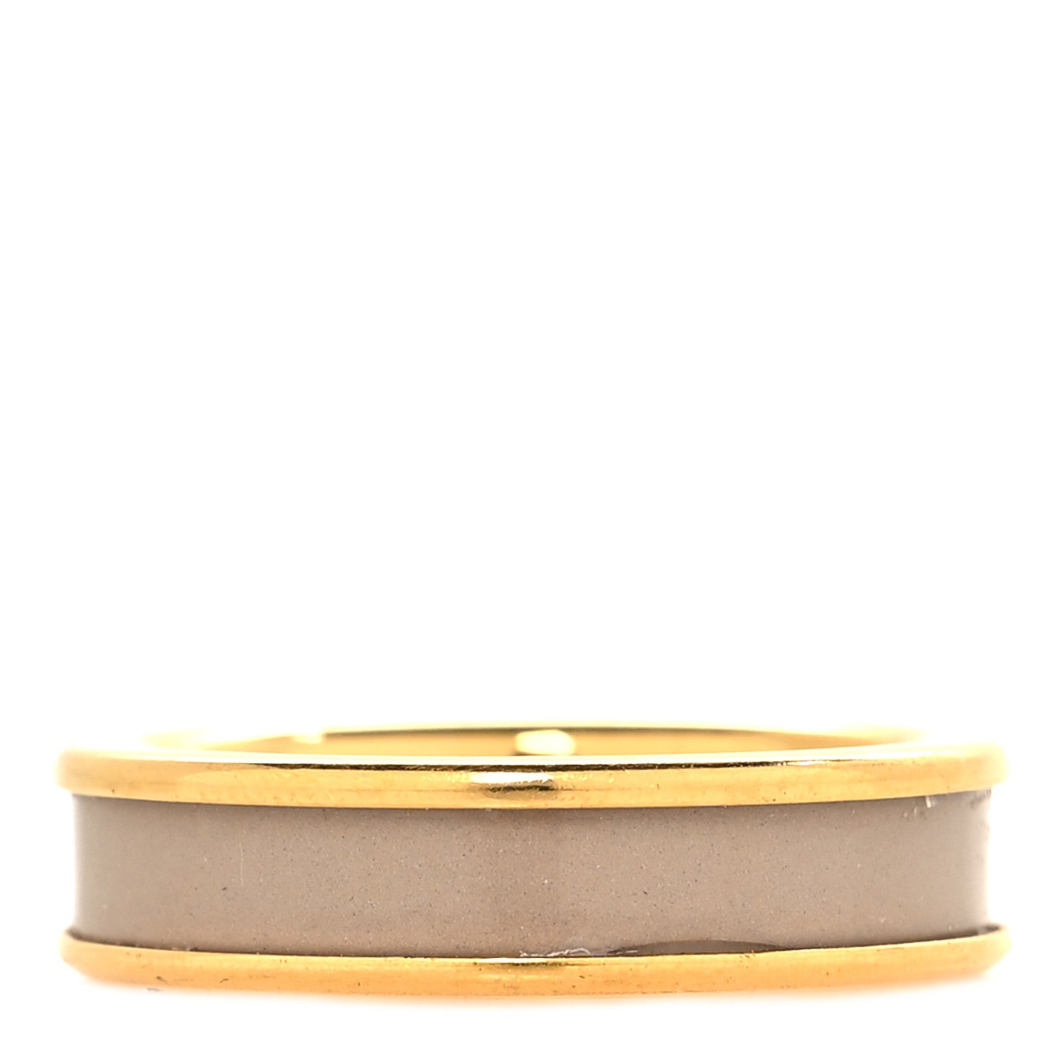 Hermes Enamel Uni Ring 57 8 Marron Glace 3 of 5
