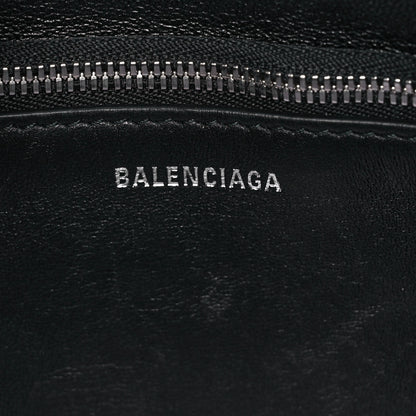 Balenciaga Faux Fur Diagonal Logo Everyday Tote Black White 5 of 8