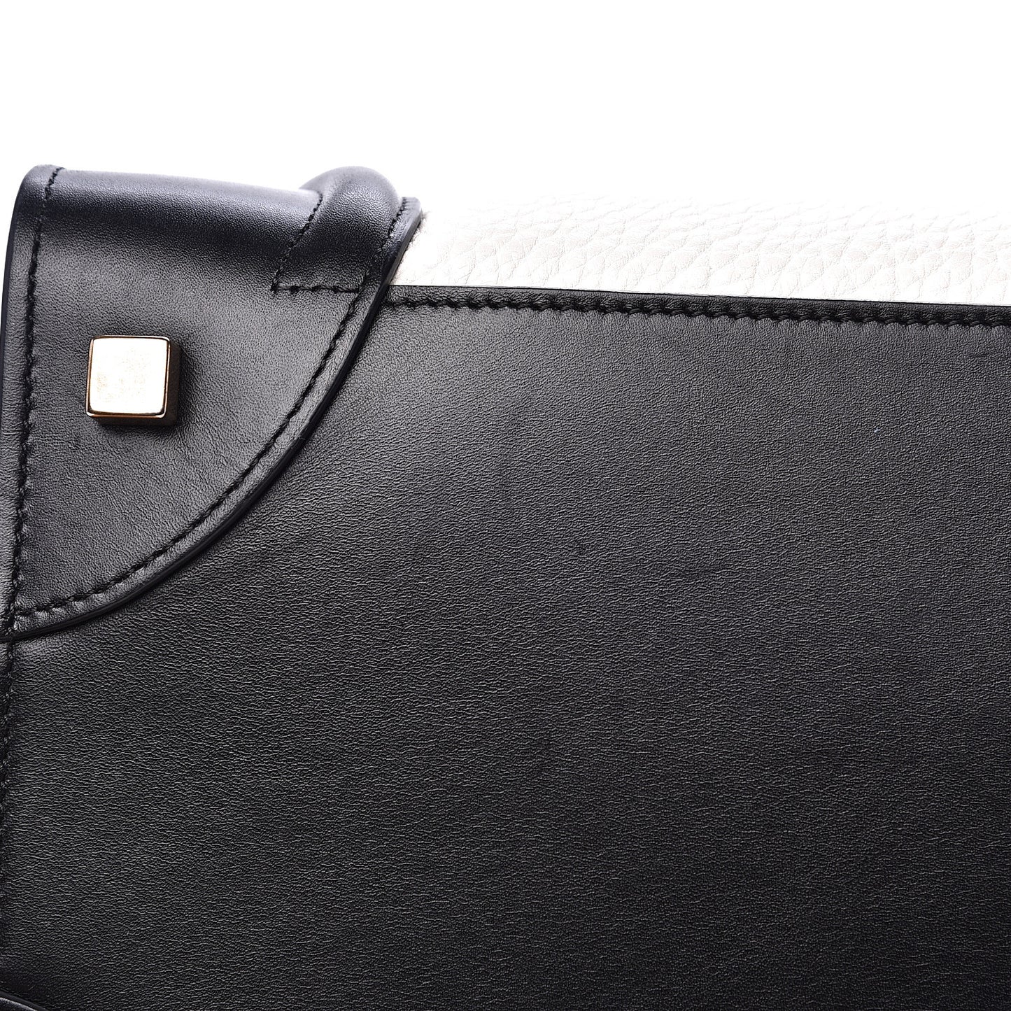 Bullhide Calfskin Mini Bi-Color Luggage Black White