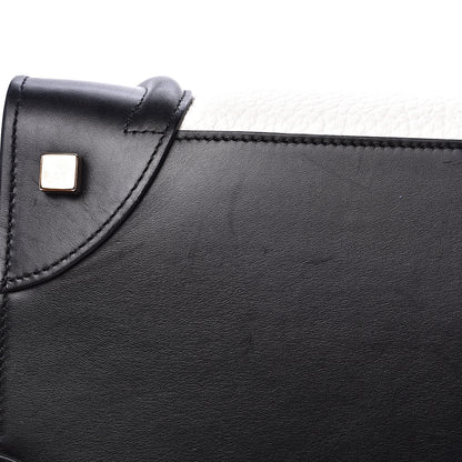 Celine Bullhide Calfskin Mini Bi-Color Luggage Black White 13 of 16