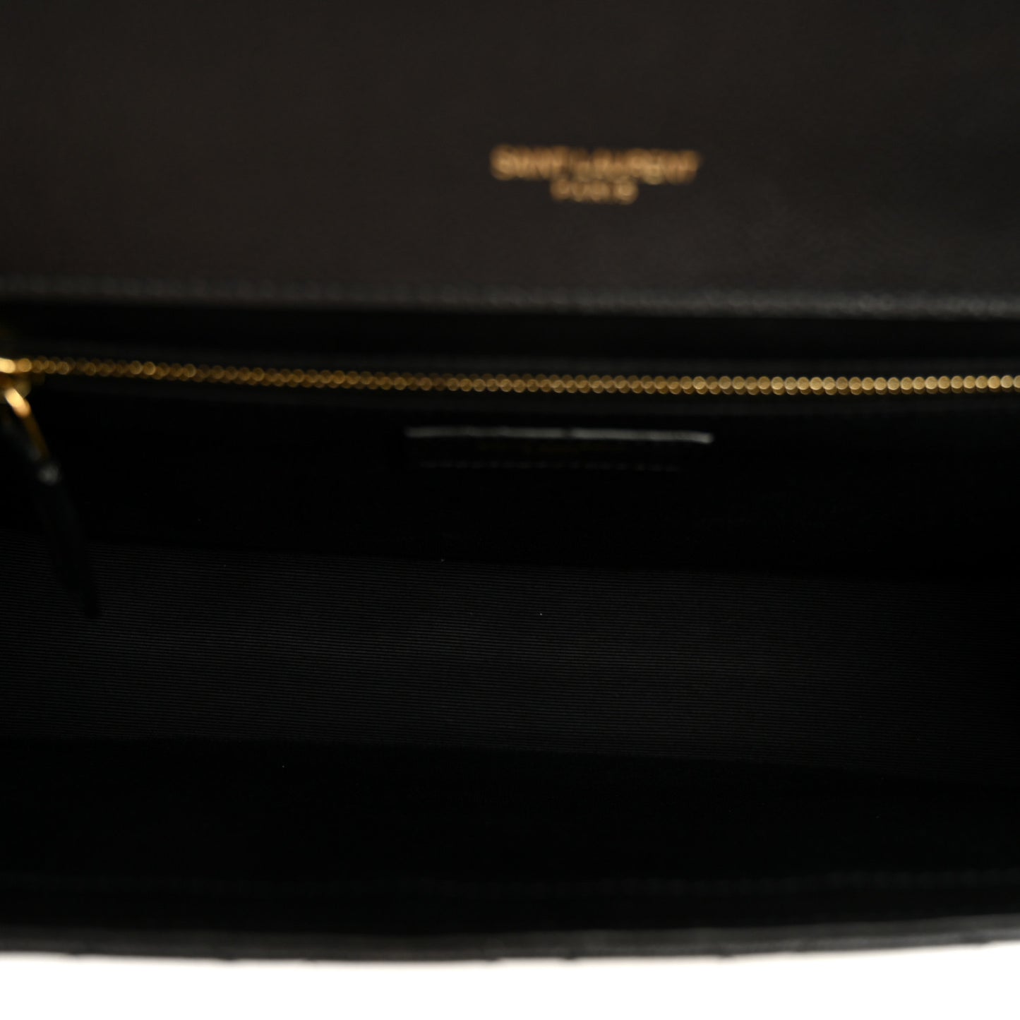 Grain De Poudre Textured Mixed Matelasse Large Triquilt Monogram Satchel Black
