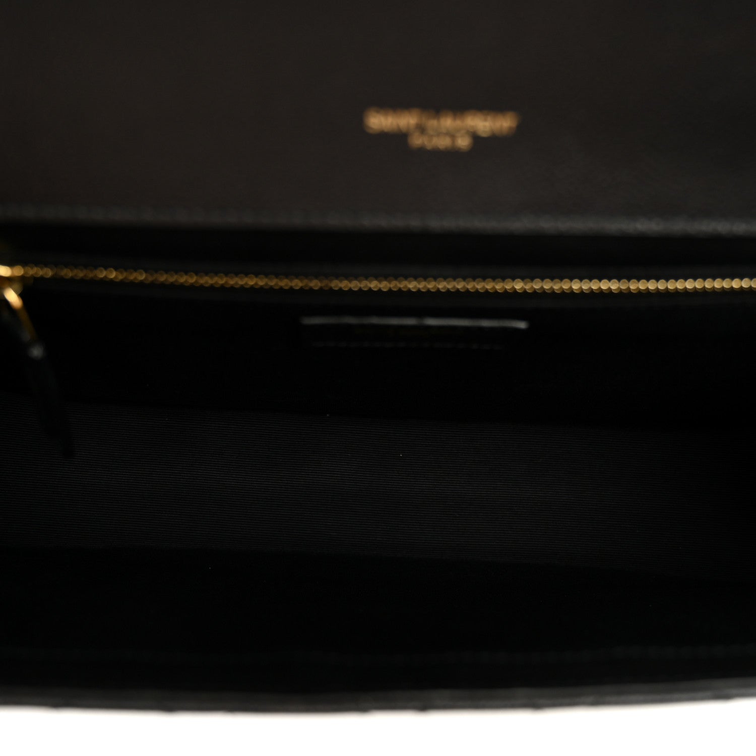 Saint Laurent Grain De Poudre Textured Mixed Matelasse Large Triquilt Monogram Satchel Black 5 of 10