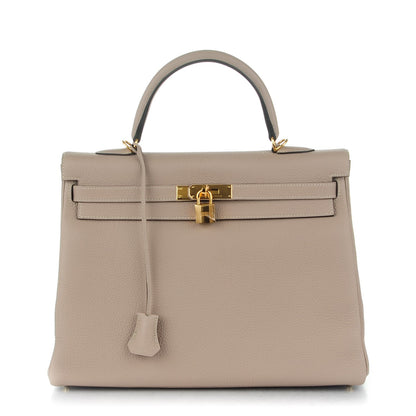 Hermes Togo Kelly Retourne 35 Gris Tourterelle 1 of 26