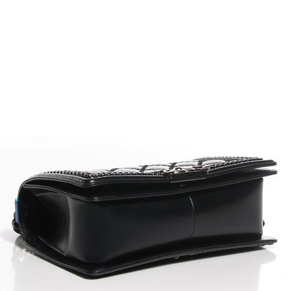 Chanel Goatskin Quilted Medium Boy Handle Flap Black 4 of 9